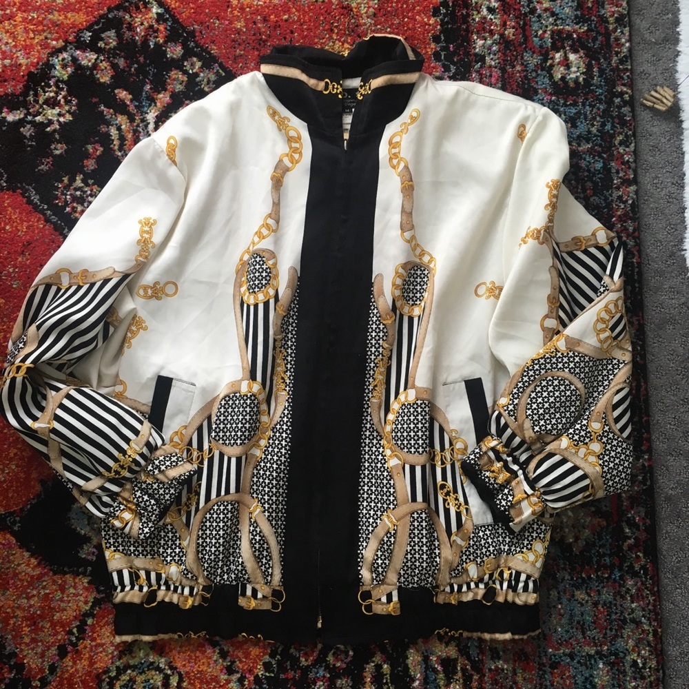 Vintage silky bomber jacket